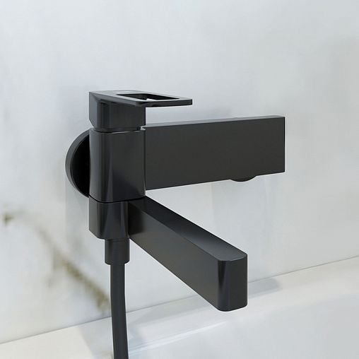 Смеситель для ванны IDDIS Slide, черный матовый фото