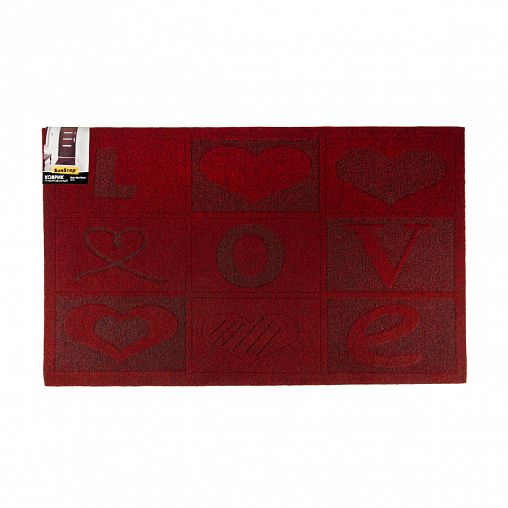 Коврик придверный SunStep Love, гравированный, 45 x 75 см фото