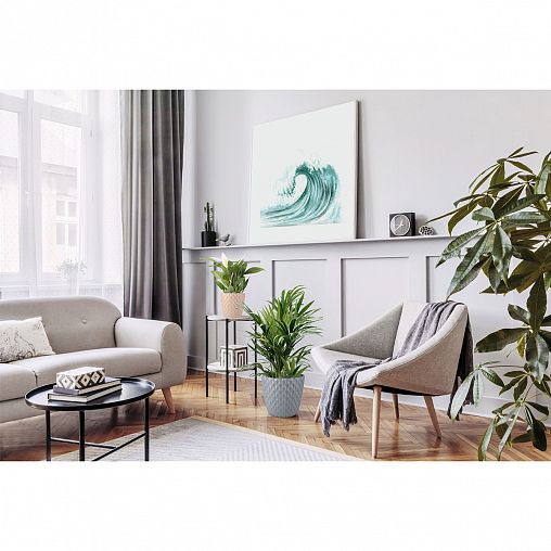 Горшок для цветов InGreen Wave, с поддоном, 10 л, утренний туман фото