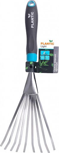 Грабли веерные Plantic by Fiskars Light Optimum, 9 зубьев, 370 мм фото