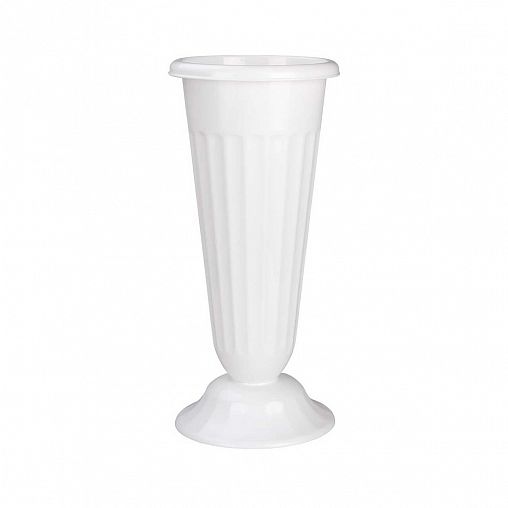 Ваза для цветов под срезку Альтернатива, 21 x 44 см, белая фото