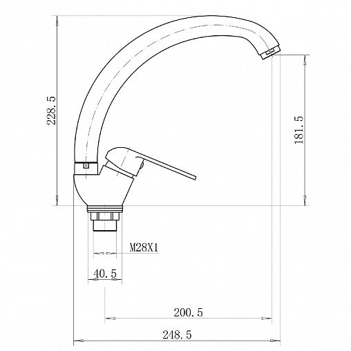 Смеситель для кухни PLStart PD41082, хром фото