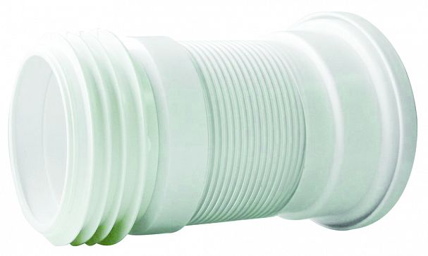 Слив для унитаза гофрированный VIRPlast армированный 200-350 мм, укороченный фото