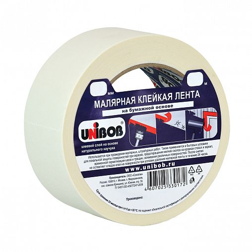 Скотч малярный Unibob 84724, 19 мм x 25 м фото