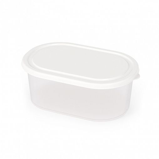 Контейнер для СВЧ Альтернатива, овальный, 1 л, белый фото