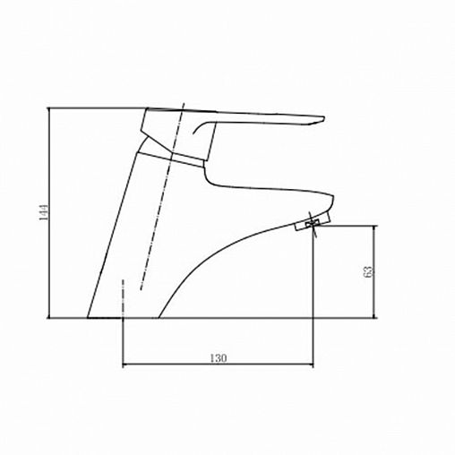 Смеситель для раковины с коротким изливом Fashun A1007, хром фото
