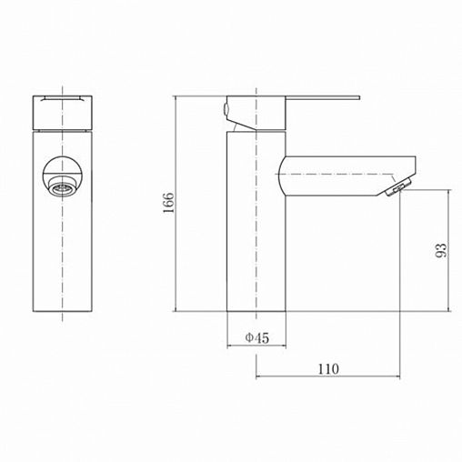 Смеситель для раковины с коротким изливом Fashun A51101, сатин фото