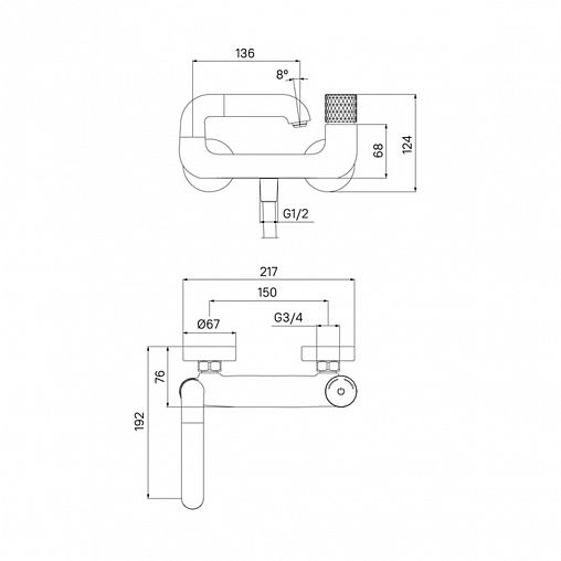 Смеситель для ванны IDDIS Twist, с управлением Push Control, черный матовый фото