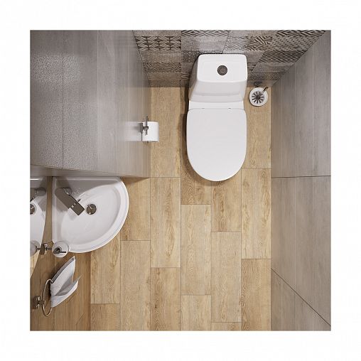 Раковина угловая Sanita Веер 23 ВКС, 44 x 40 x 16,5 см, белая фото