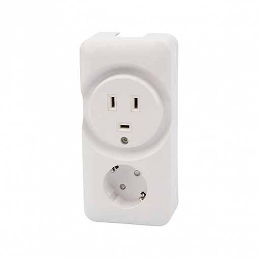 Розетка силовая для электроплиты РШ Rexant, двойная, 32А/16A, 250 В, 2Р+РЕ, белая фото