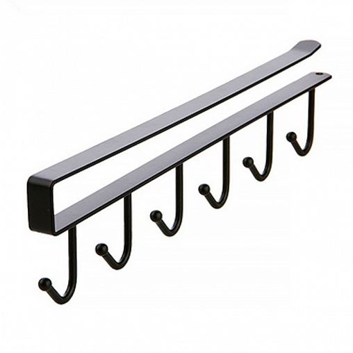 Крючок-вешалка на планке Мультидом Лофт, 6 шт фото