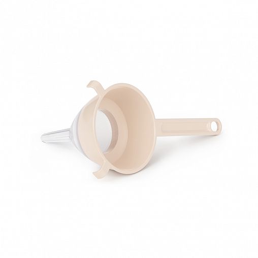 Сито-дуршлаг с воронкой Альтернатива, d 9 cм, бежевое фото