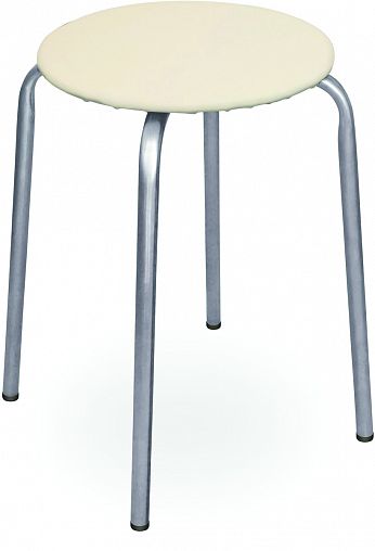Табурет Nika Эконом 2, 32 см, слоновая кость фото
