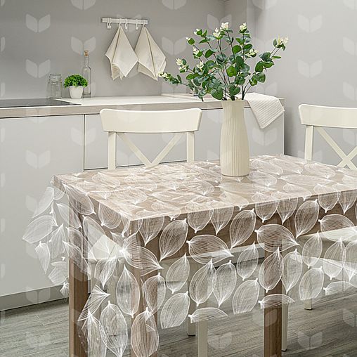 Клеенка столовая ПВХ Вилина Муза, 1,32 x 22 м, физалис фото