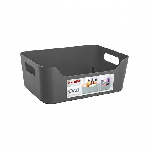 Корзина универсальная Econova Scandi, 240 x 170 x 90 мм, 3,1 л, серая фото
