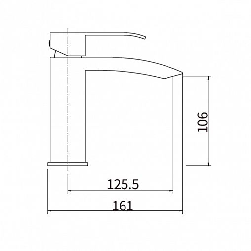 Смеситель для раковины с коротким изливом Fashun A51118, сатин фото