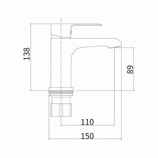 Смеситель для раковины с коротким изливом Fashun A1082-8, хром/белый фото