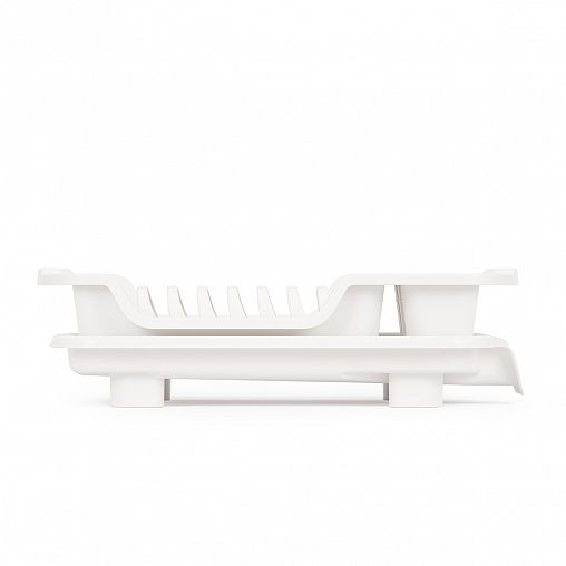 Сушилка для посуды и столовых приборов Альтернатива, со сливом, 43,5 x 26,5 x 12 см, белая фото