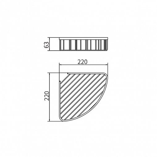 Полка-корзина в ванную угловая Fashun A5335, хром фото Полка-корзина в ванную угловая Fashun A5335, хром фото