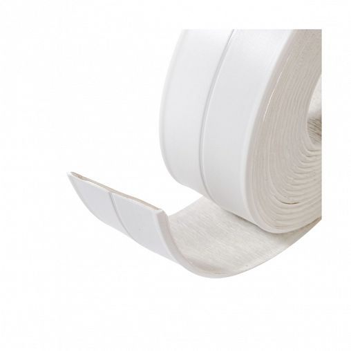 Самоклеящаяся бордюрная лента для ванн Аккурат, 31 мм x 3,35 м, белая фото