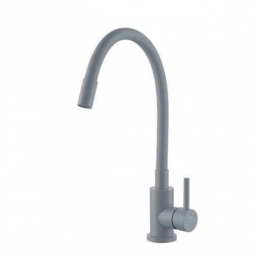 Смеситель для кухни Fashun A54101N-12A, с гибким изливом, серый фото