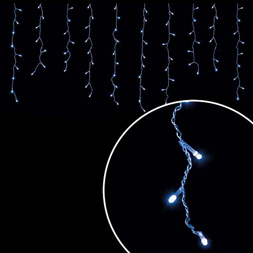 Электрогирлянда Волшебная страна Бахрома 0,5 x 1,8 м, голубая фото