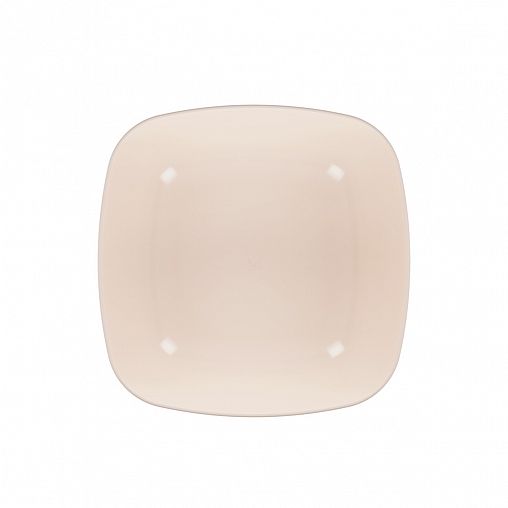 Тарелка суповая Альтернатива Квадро, пластиковая, 16 см, бежевая фото