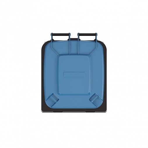 Бак для мусора Альтернатива, на колесах, 240 л, черно-синий фото Бак для мусора Альтернатива, на колесах, 240 л, черно-синий фото