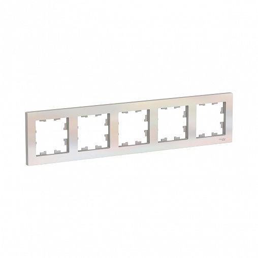Рамка Systeme (Schneider) Electric Atlasdesign, 5-постов, жемчуг фото