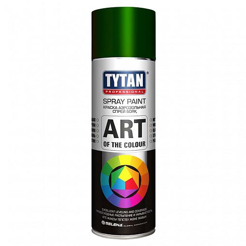 Аэрозольная краска Tytan Professional Art of the color, глянцевая, 400 мл, RAL 6005, темно-зеленая фото