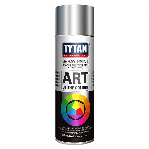 Аэрозольная краска Tytan Professional Art of the color, глянцевая, 400 мл, RAL 9006, металлик фото