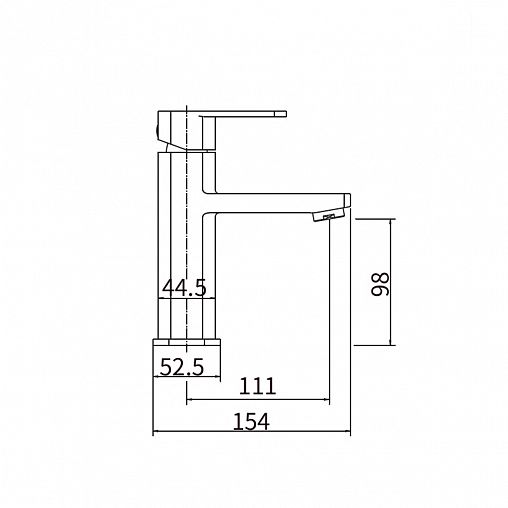 Смеситель для раковины с коротким изливом Fashun A51120, сатин фото