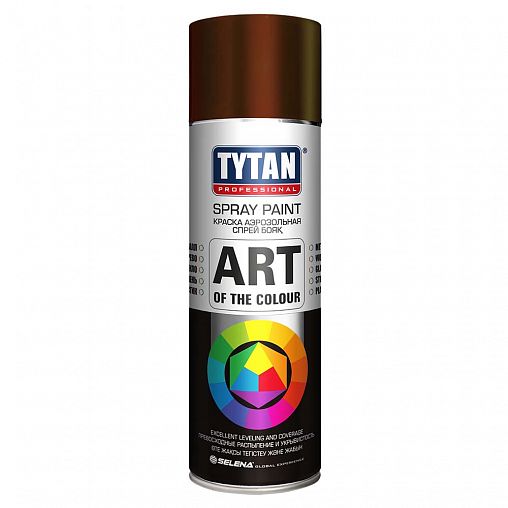 Аэрозольная краска Tytan Professional Art of the color, глянцевая, 400 мл, RAL 8017, коричневая фото