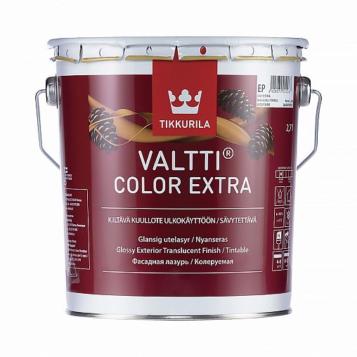 Фасадная лазурь Valtti Color Extra (Валтти Колор Екстра) TIKKURILA 2,7л бесцветный фото