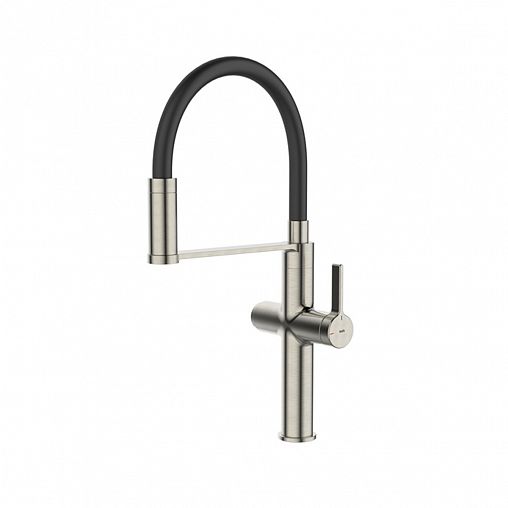 Смеситель для кухни IDDIS Ikon, с гибким изливом и подключением к фильтру, сатин фото