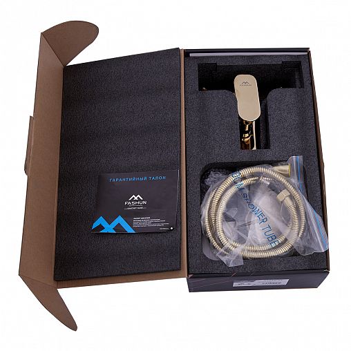 Смеситель для ванны с душем Fashun A3285-35, золото фото