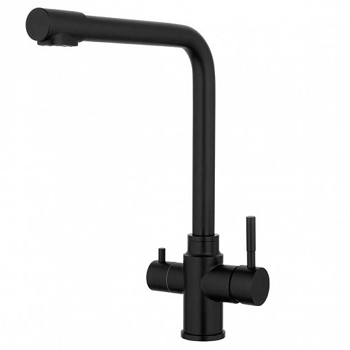 Смеситель для кухни Fashun A54309-7, с подключением к фильтру, черный фото