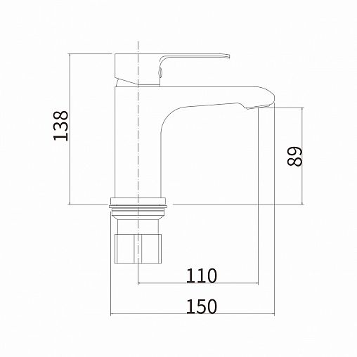 Смеситель для раковины с коротким изливом Fashun A1082-7, черный/хром фото