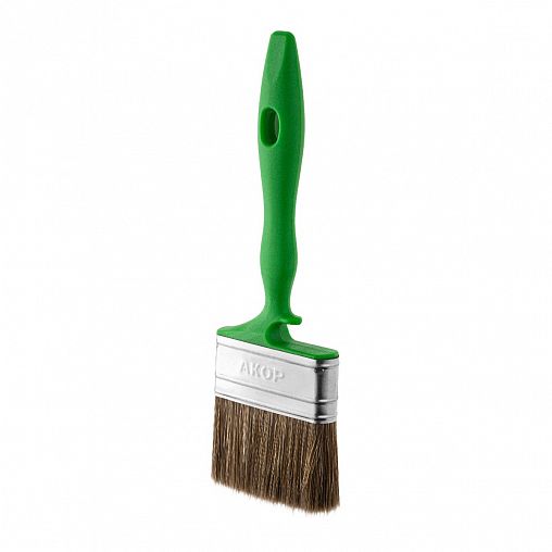 Кисть плоская для дерева Акор Мастер, смешанная щетина, пластиковая ручка, 75 x 17 мм фото