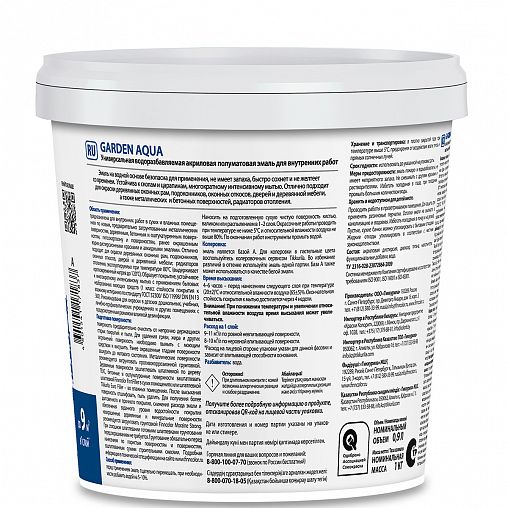 Эмаль акриловая Garden Akva (Гарден Аква) FINNCOLOR, 0,9 л, бесцветная (база С) фото