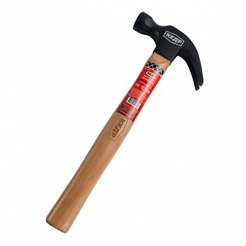 Молоток-гвоздодер Кедр, деревянная ручка, 560 г фото