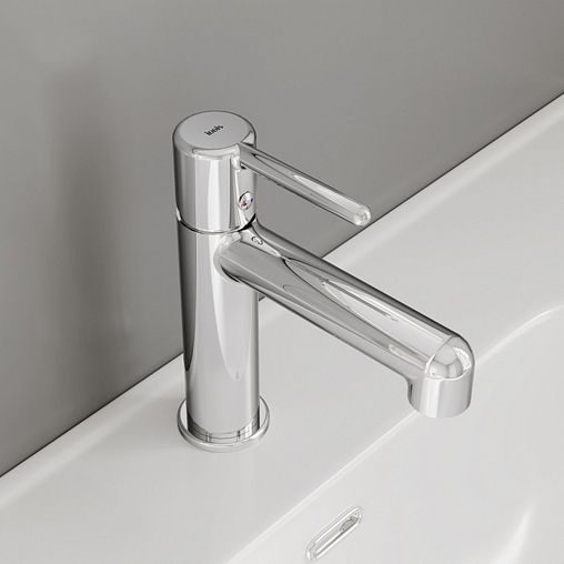 Смеситель для раковины с коротким изливом IDDIS Aiger, хром фото