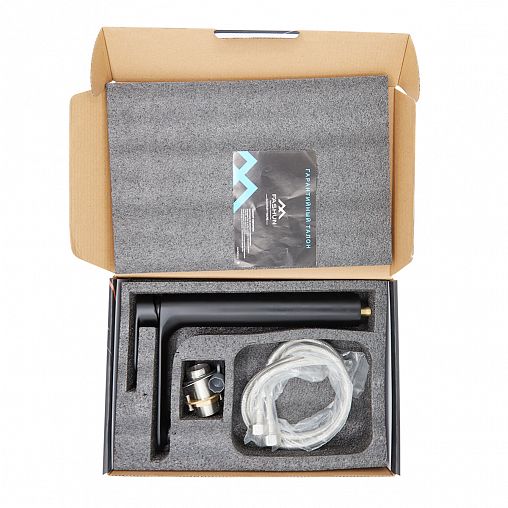 Смеситель для раковины с коротким изливом Fashun A5185-7, черный фото