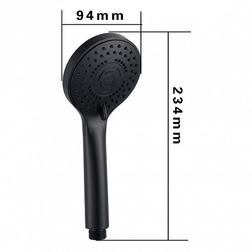 Лейка для душа Fashun A023-7, 5 режимов, черная фото