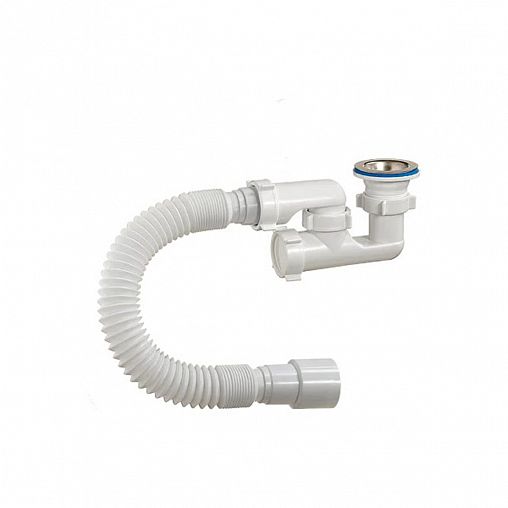 Сифон для душевого поддона Orio, 1 1/2" x 40 мм, регулируемый, с гофротрубой фото