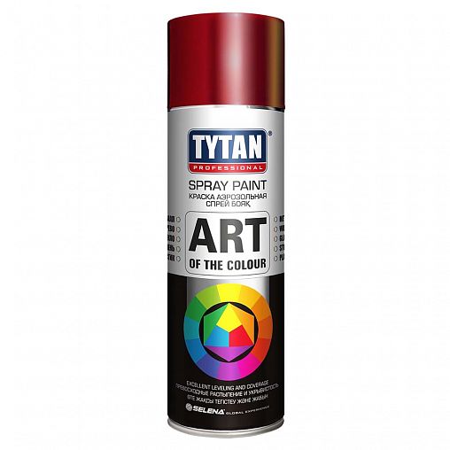 Аэрозольная краска Tytan Professional Art of the color, глянцевая, 400 мл, RAL 3005, красное вино фото