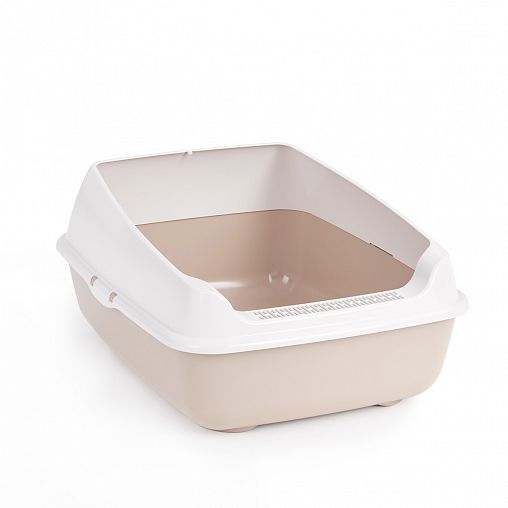 Лоток для животных Альтернатива, с высоким бортом, бежевый фото