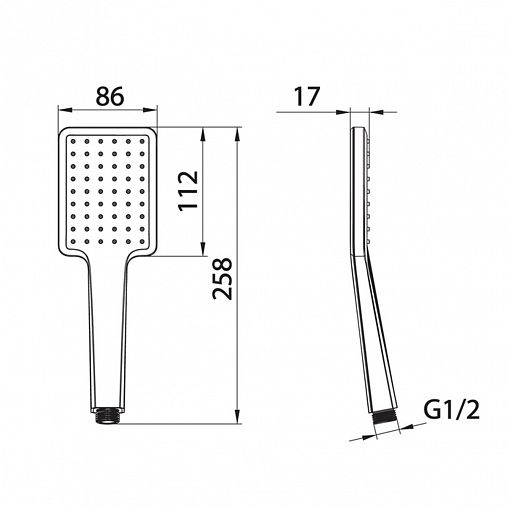 Лейка для душа IDDIS Slide, 1 режим, черная матовая фото