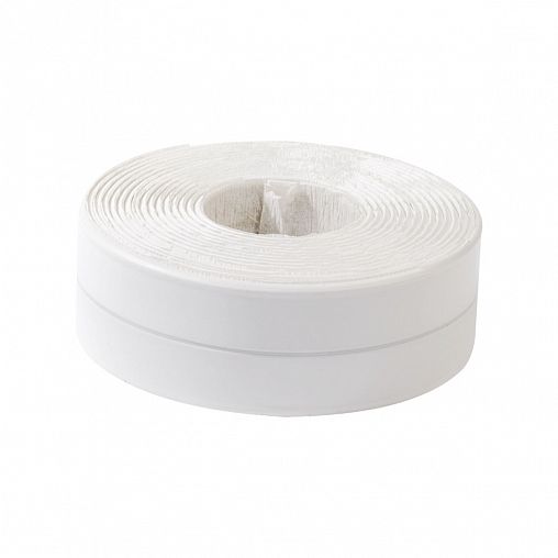 Самоклеящаяся бордюрная лента для ванн Аккурат, 31 мм x 3,35 м, белая фото