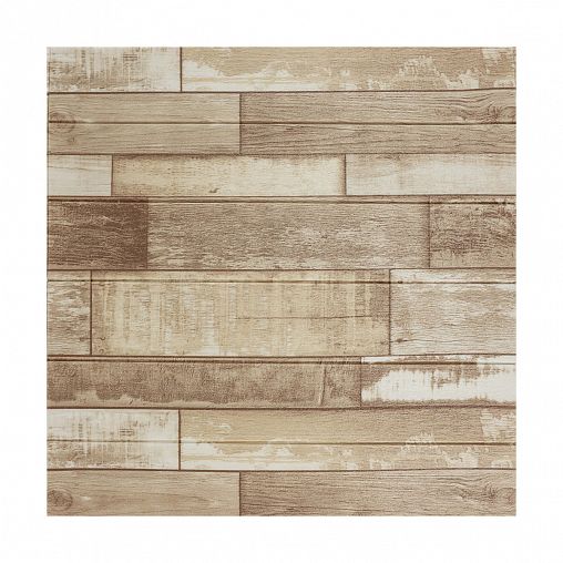 Панель стеновая самоклеящаяся Рыжий кот Доска, 70 х 70 см, бежево-коричневая фото